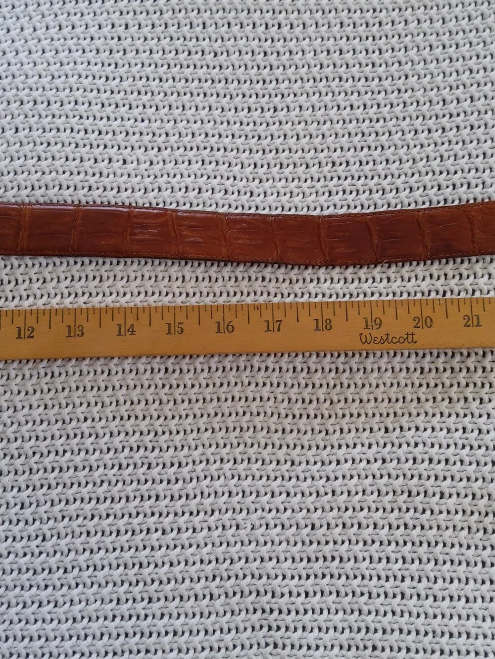 Vintage Genuine Crocodile Leather Belt Made In Italy Unisex